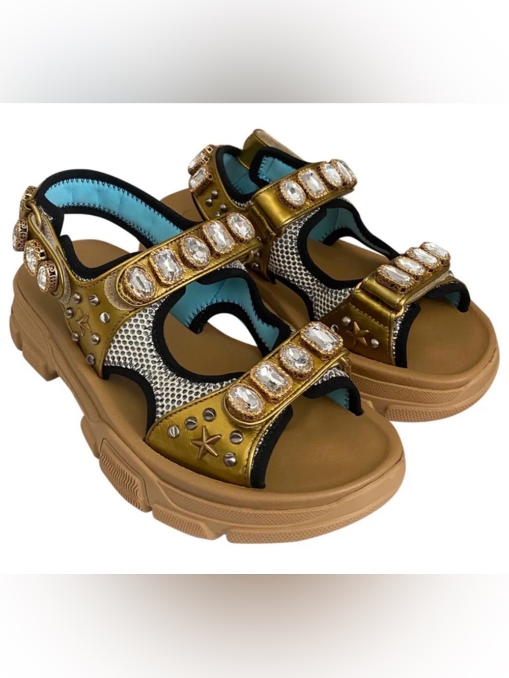 Gucci Aguru crystal embellished level sandal. - Picture 2 of 7